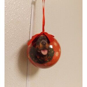 Rottweiler Christmas Ornament Shatter Proof Ball 2.75" Diameter